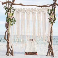 Load image into Gallery viewer, Adeeing Macrame Wedding Ceremony Backdrop Curtain Wall Hanging Cotton Handmade Wall Art Home Decor 45.2*53in-25