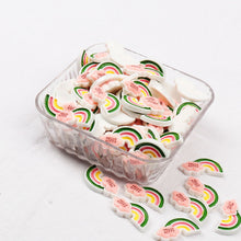 Load image into Gallery viewer, IBOWS Flat Back Rainbow Resin Rainbow Cloud Cabochons Resin DIY Hair Bows Clips Embellishment Accessories Crafts Resin 10pcs