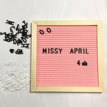 Load image into Gallery viewer, Beautiful Felt Letter Board Wooden Frame Changeable Symbols Numbers Characters Message Boards for Home Office Decorative Boards