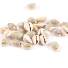 Load image into Gallery viewer, 50pcs 1.6-2cm Small Bulk Cut Beach Sea Natural Shell Conch Beads Cowry Cowrie Tribal Jewelery Craft Accessories holes DIY